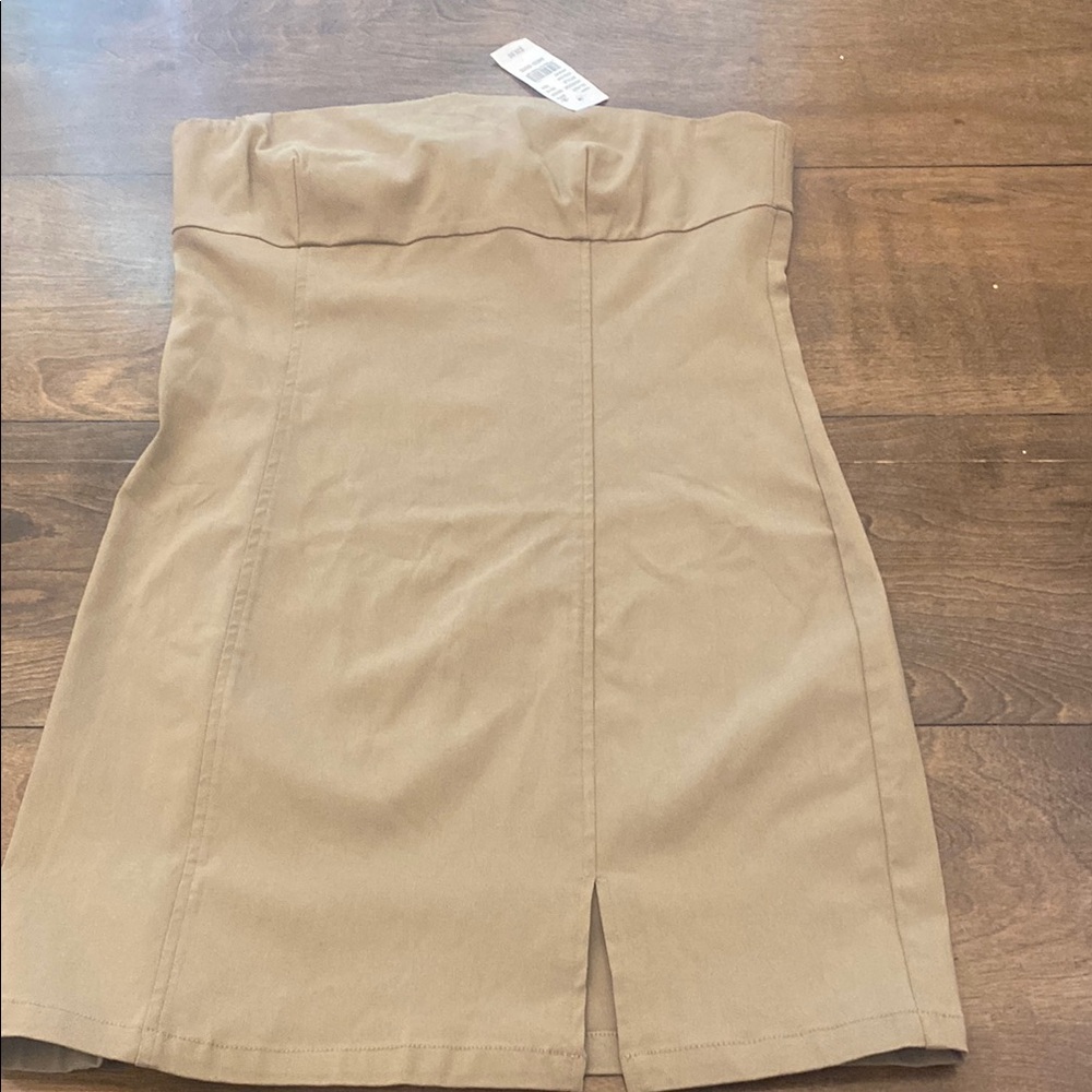 PacSun Strapless Tan Dress
